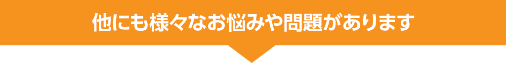 他にも様々なお悩みや問題があります。