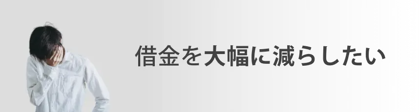 借金を大幅に減らしたい